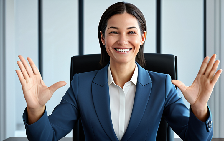 Virtual Business Meeting**

"A professional businesswoman in a stylish, yet modest business suit, smiling warmly during a virtual meeting. Her avatar is well-rendered and expressive. The background shows a modern, minimalist virtual office. Focus on clear facial features and natural hand gestures. High resolution, realistic lighting, perfect anatomy, correct proportions, well-formed hands, proper finger count, appropriate attire, safe for work, appropriate content, fully clothed, professional, family-friendly."

**